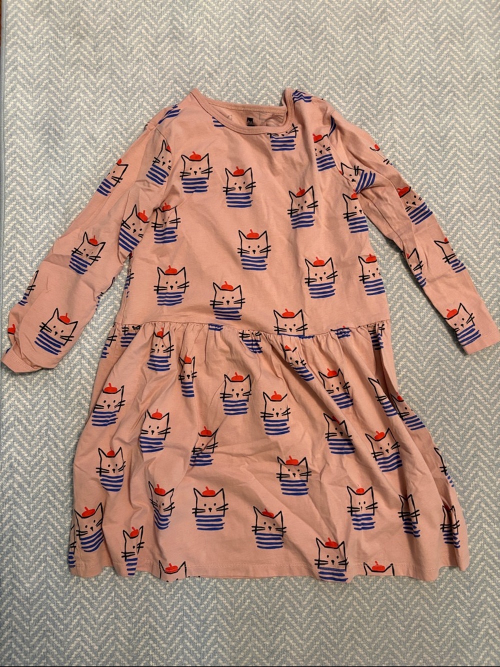 Tea Collection Pink Girls' Cat Dress